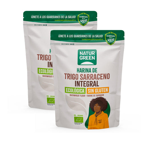 Confezione da 2 farine integrali di grano saraceno biologico senza glutine NaturGreen 500 g