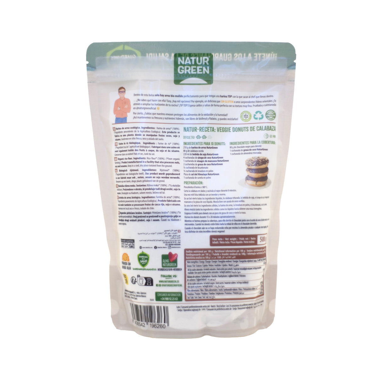 Farina di riso senza glutine NaturGreen 500 g