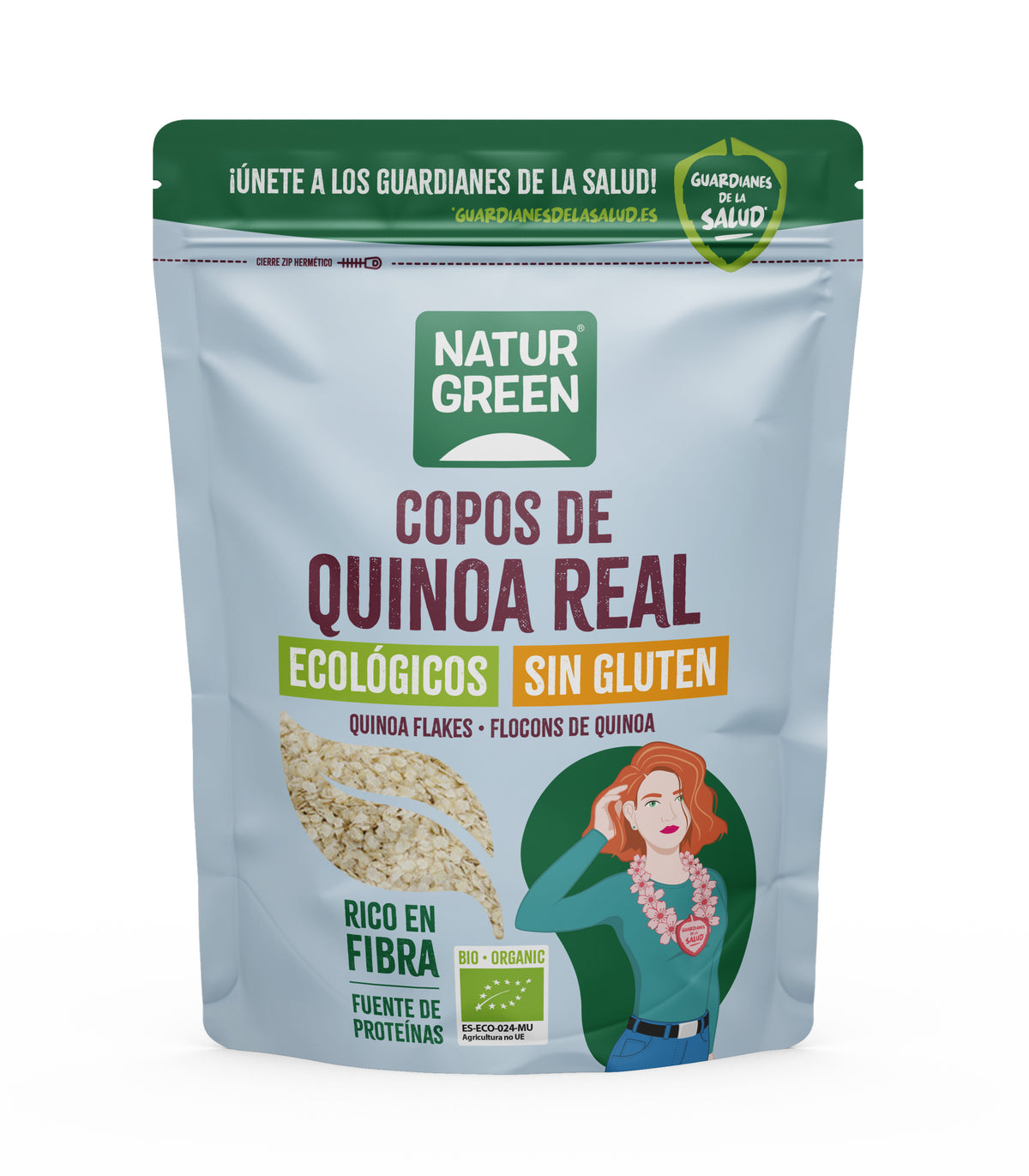 Fiocchi di quinoa reale biologica senza glutine NaturGreen 200 g