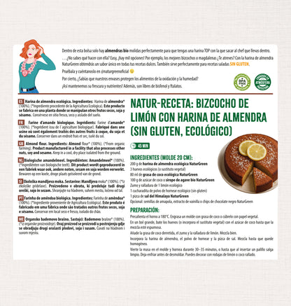 Farina di mandorle biologica senza glutine NaturGreen 300 g
