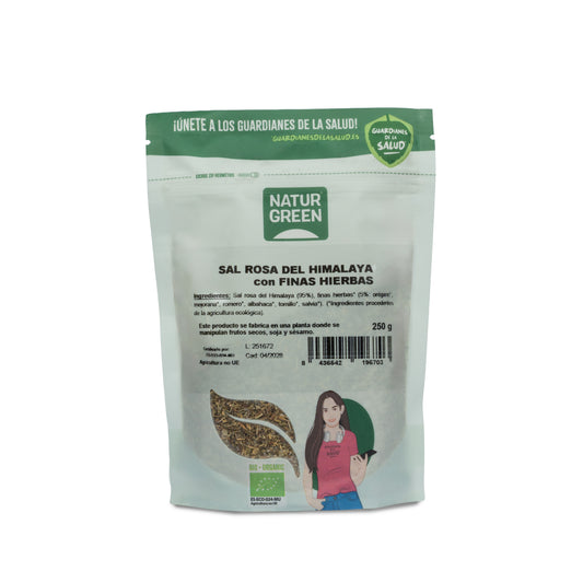 Sale rosa dell'Himalaya con erbe aromatiche biologiche Naturgreen 250 g
