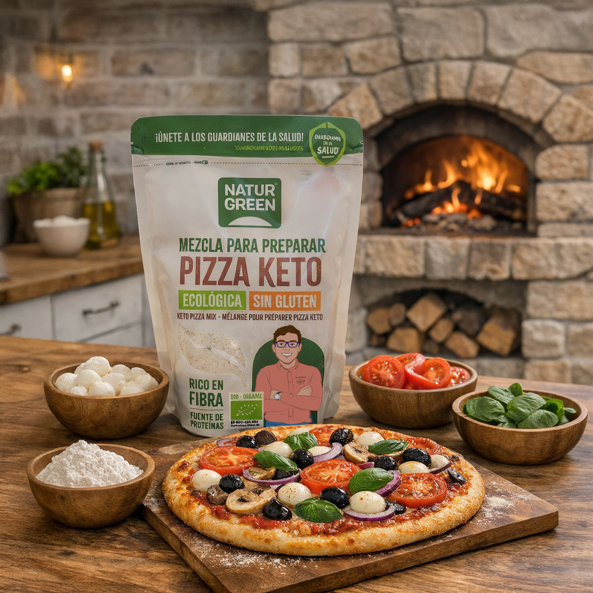 Miscela di farina per pizza Keto NaturGreen 400 g
