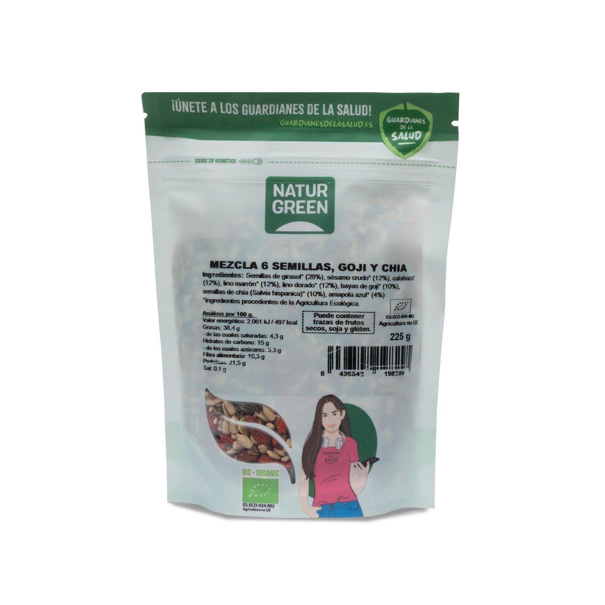 Miscela 6 semi Insalata Goji e Chia Bio NaturGreen 225 g