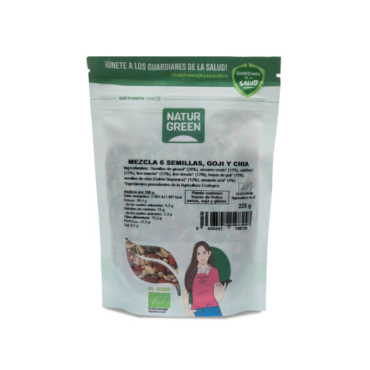 Miscela 6 semi Insalata Goji e Chia Bio NaturGreen 225 g