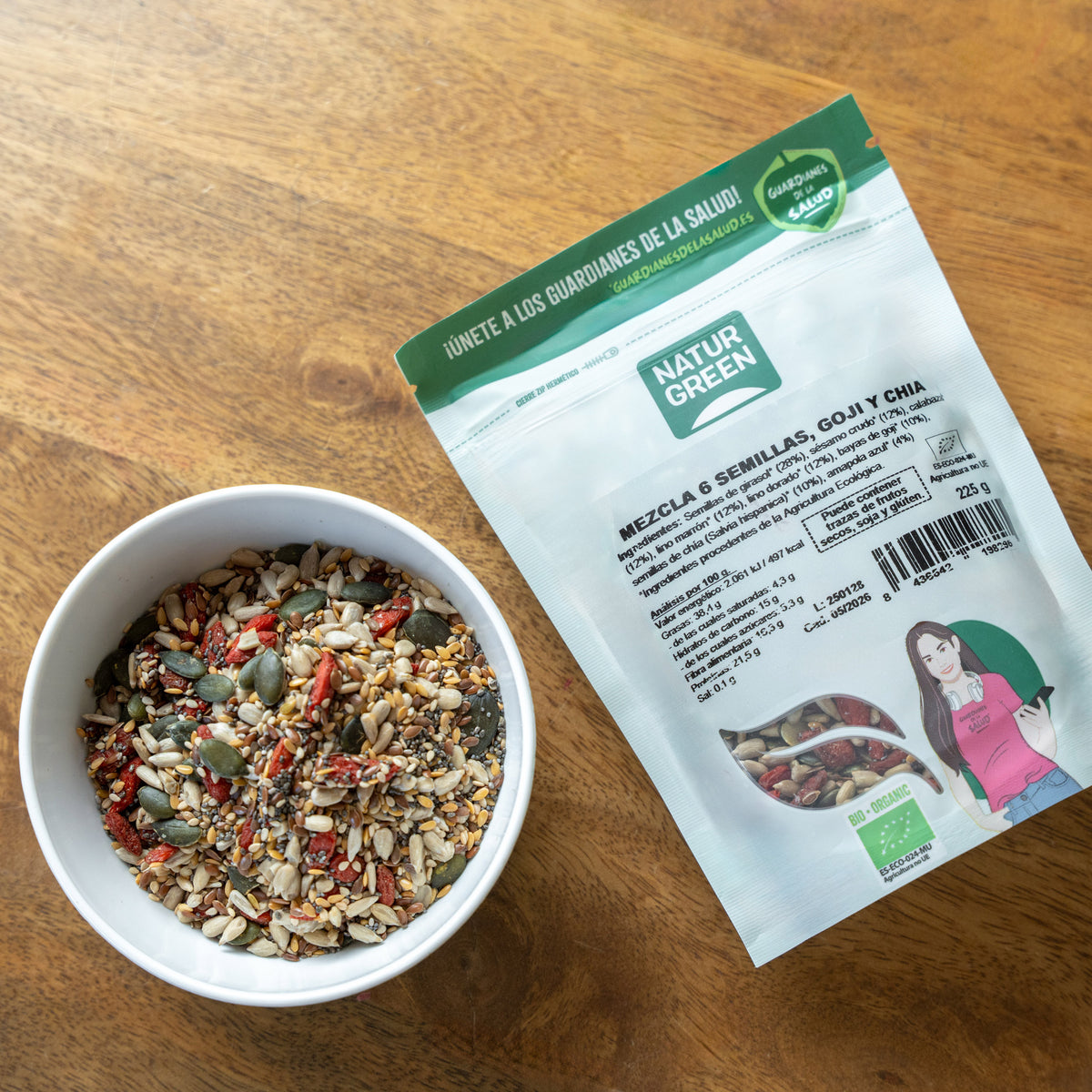 Miscela 6 semi Insalata Goji e Chia Bio NaturGreen 225 g