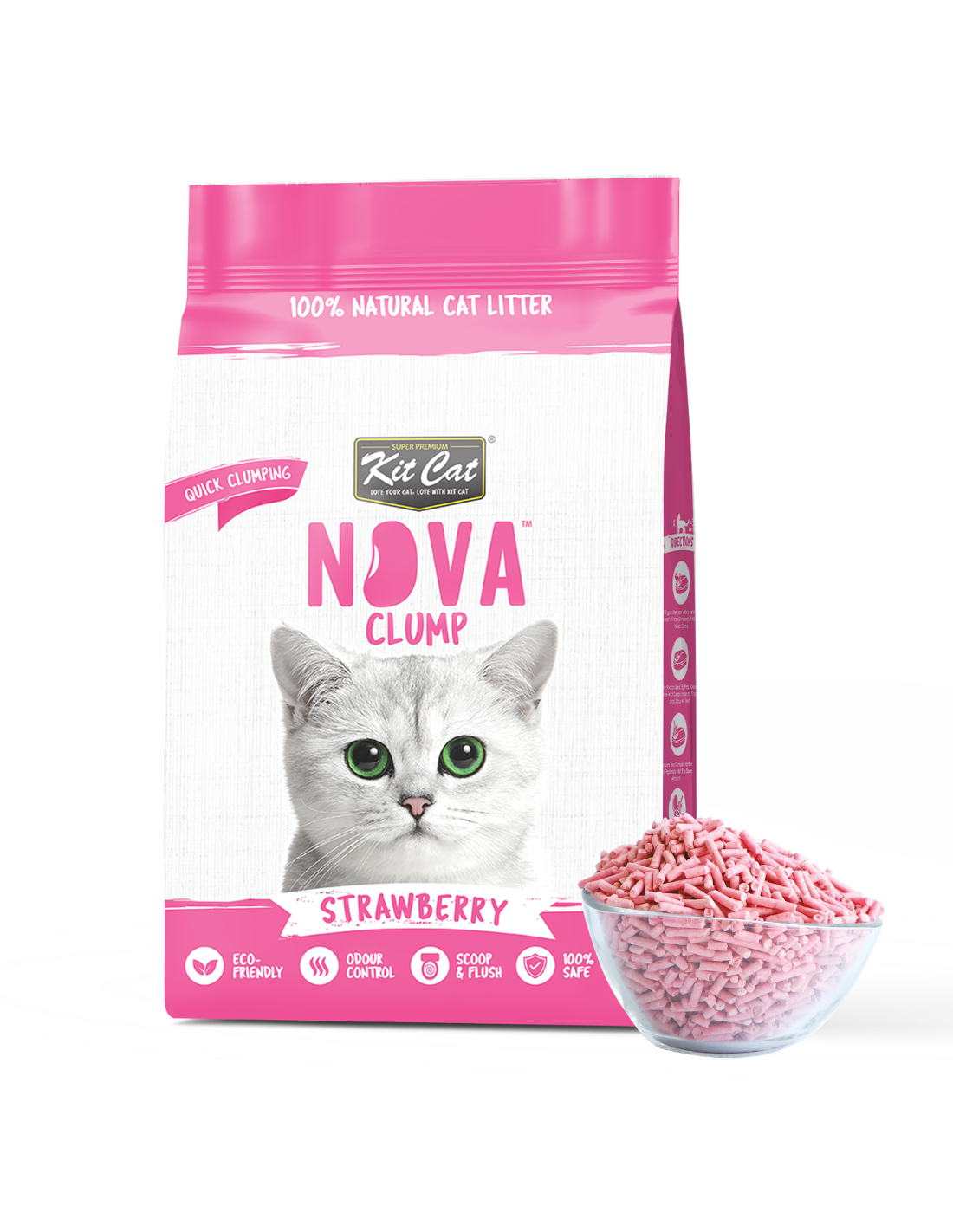 Kit Cat Arena Eco SoyaClump - Strawberry 7 L Sabbia per gatti