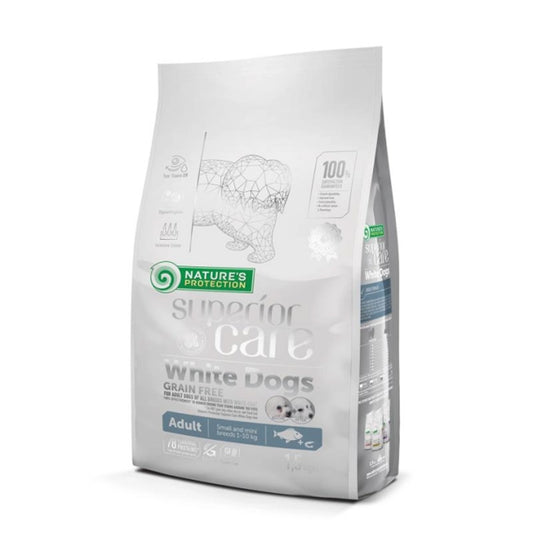 Nature's Protection White Dog Pienso grain free Pescado adulto razas pequeñas 1,5 Kg
