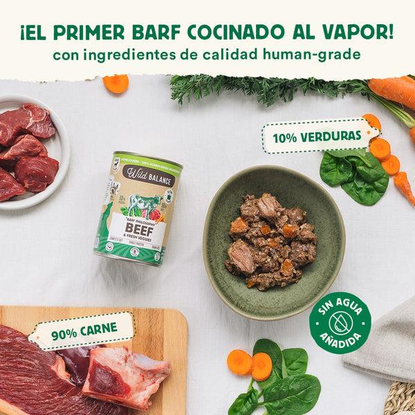 Lata Filosofía BARF de TERNERA Wild Balance 400 g