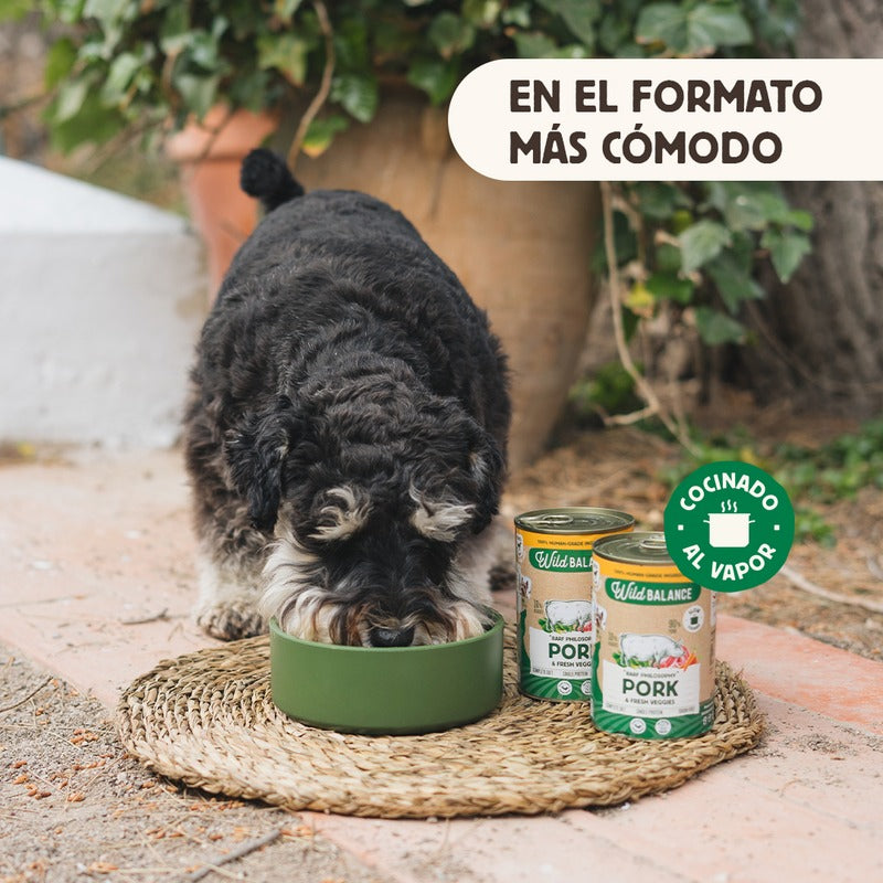 Lata de cerdo y verduras BARF para perros Wild Balance 400 g