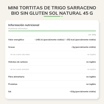 Información nutricional