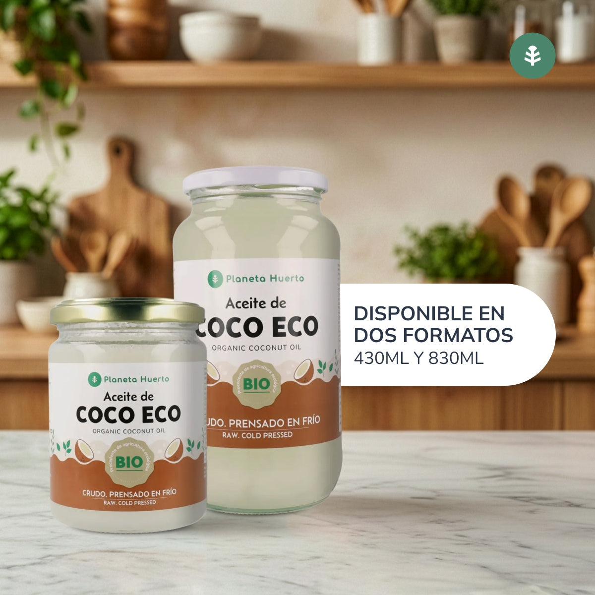 Pack 2x Aceite de coco Planeta Huerto 430 ml