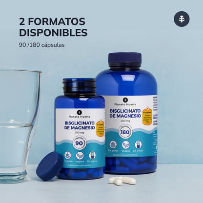 Bisglicinato de Magnesio 500 mg Planeta Huerto 180 cápsulas