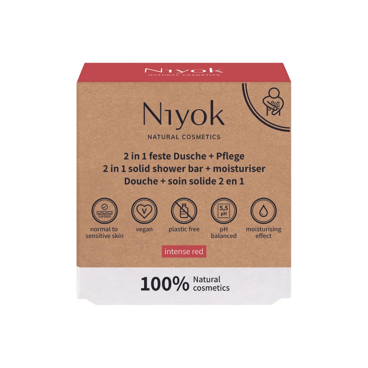 Limpiador corporal con loción Intense Red Niyok 80 g