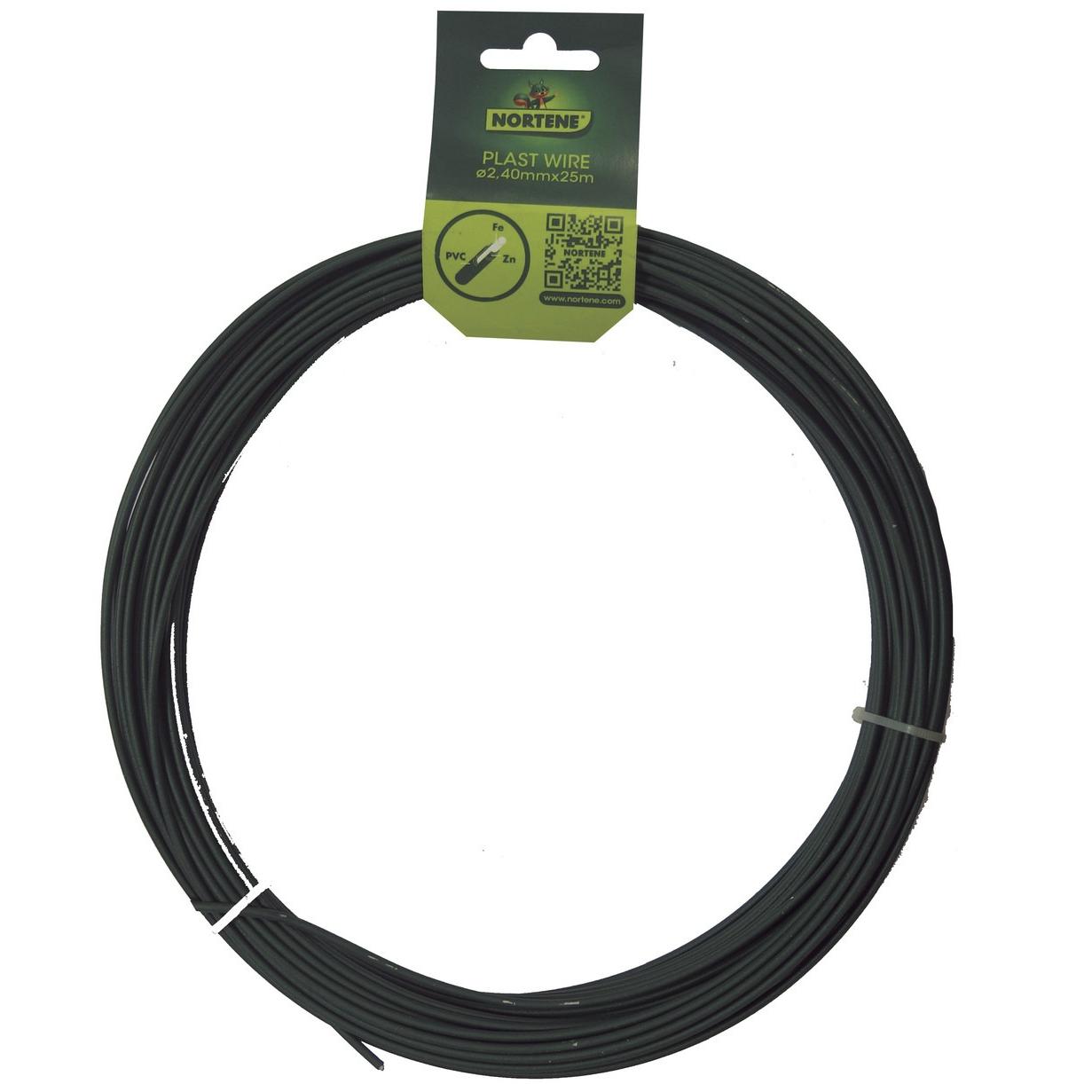 Alambre galvanizado plastificado Plast Wire 50 m Nortene Ø24 mm