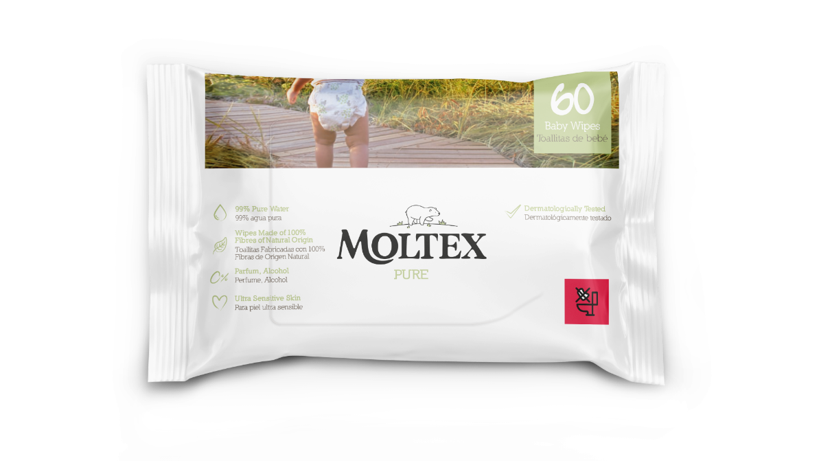 Salviettine Moltex Pure & Nature 60 pezzi