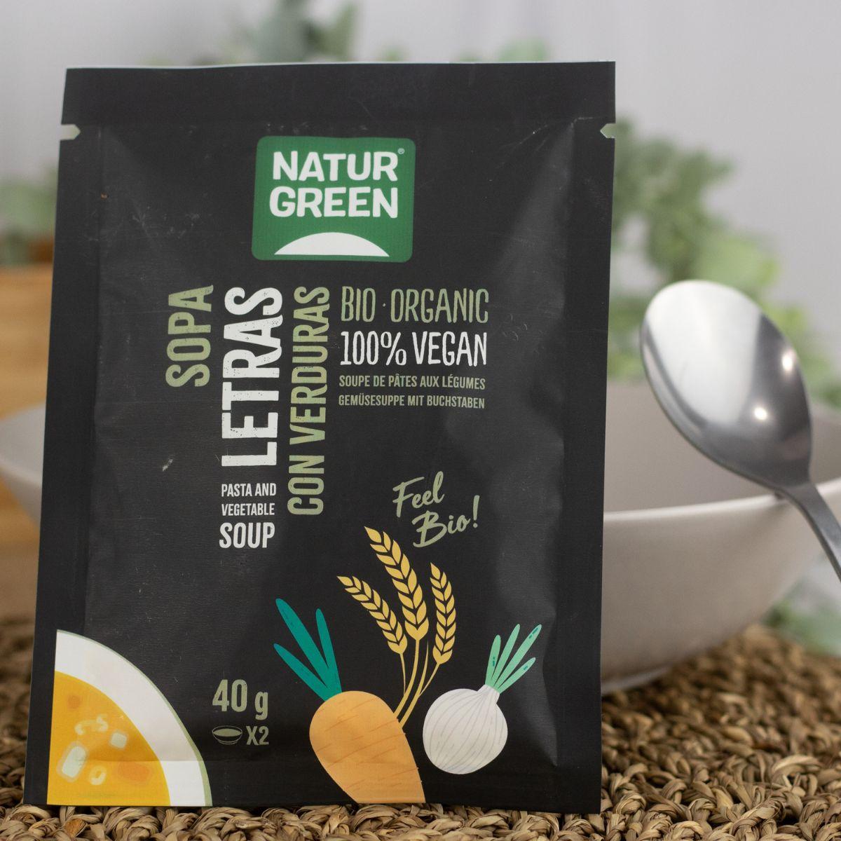 Sopa Letras con verdura bio Naturgreen, 40g