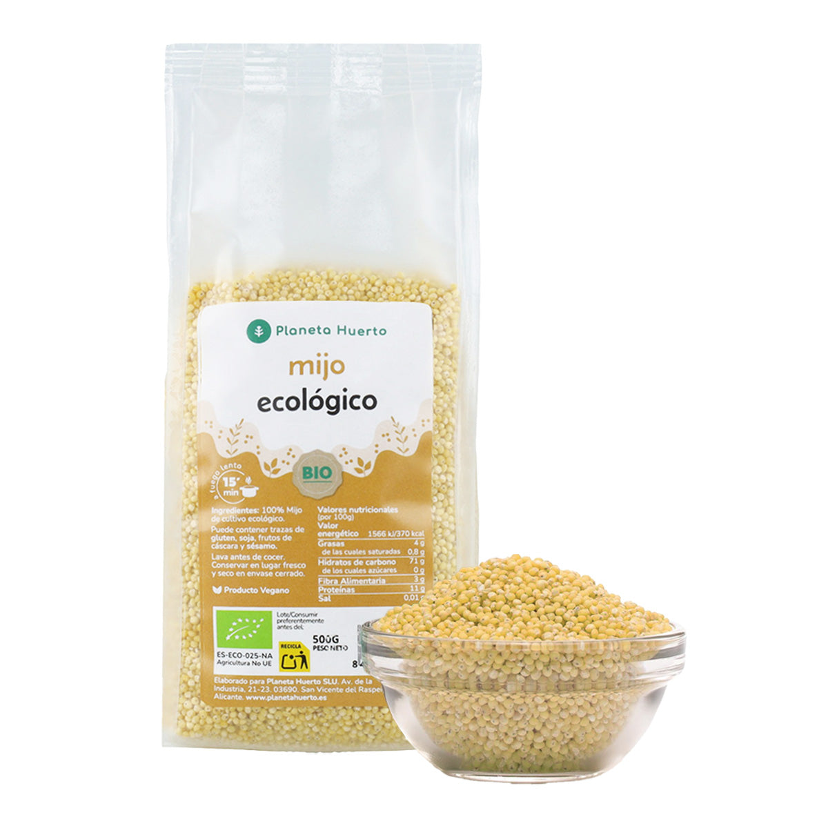 Pack 2x Mijo pelado ECO Planeta Huerto 500 g