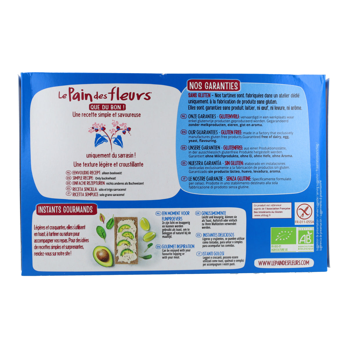 Cracker croccanti di grano saraceno senza sale e senza glutine BIO Le Pain de Fleurs 300 g