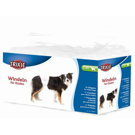 Trixie 12 Pañales para Perro Macho S-M 30-46 cm