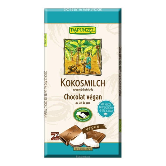 Tableta Choco  Leche Coco Rapunzel 80 G Rapunzel