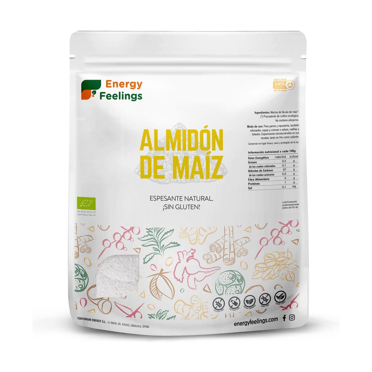 Almidón de maíz Espesante natural Energy Feelings 1kg