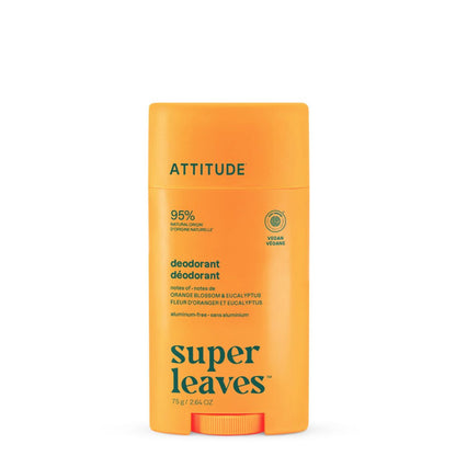 Super leaves Desodorante - Flor de azahar y eucalipto twist and glide, Attitude, 75g