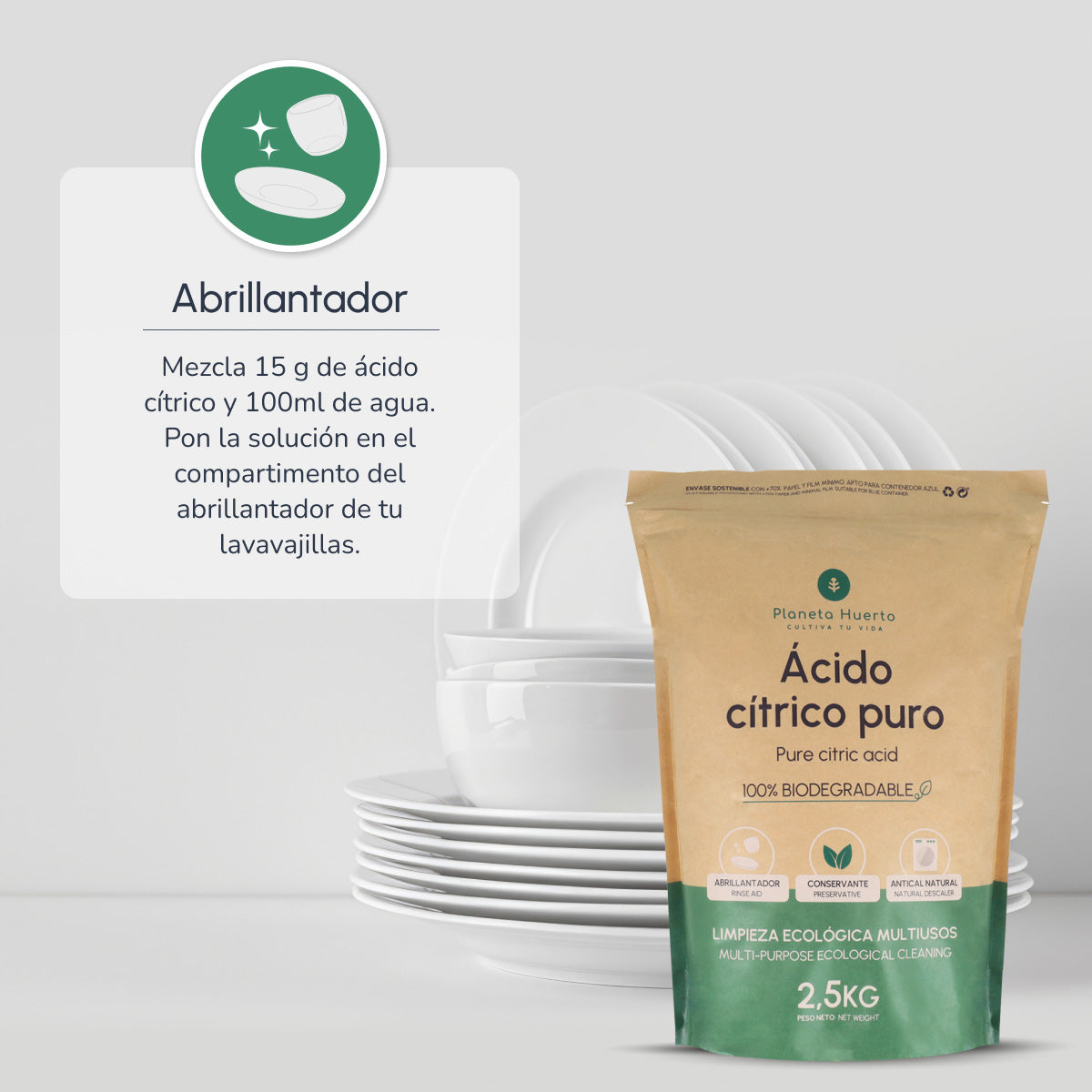 Pack 6xÁcido cítrico Planeta Huerto 1 Kg