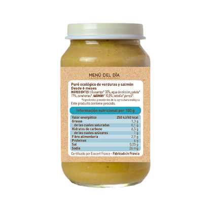 Tarrito Verduras y Salmón (a partir de 6 meses) babybio 200g