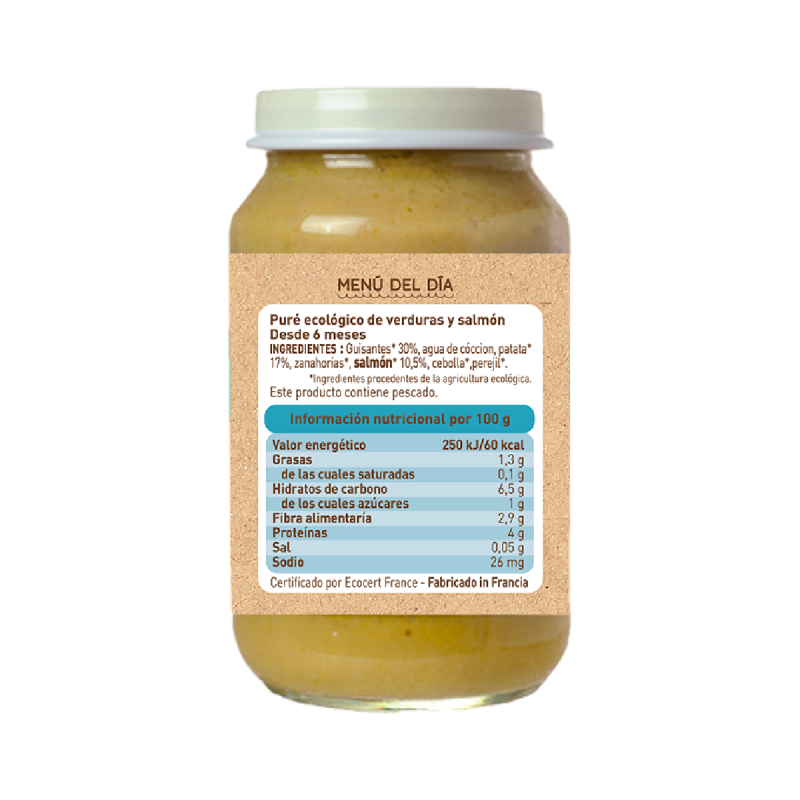 Pack Tarritos Menús Pescado Bio (a partir de 6 meses) babybio, 2 Uds