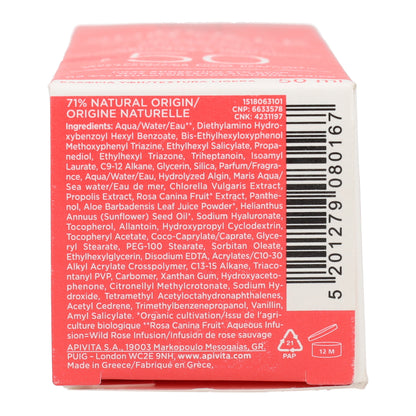 Gel crema solare Hydra Fresh SPF50 Apivita 50 ml