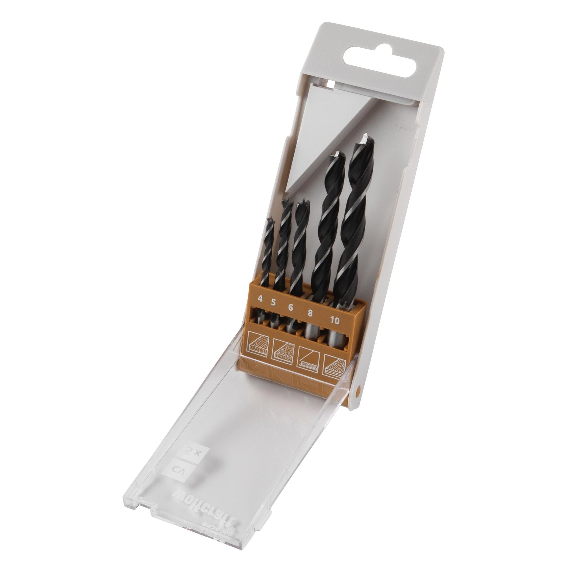 Set 5 brocas espiral para madera CV Wolfcraft 845800
