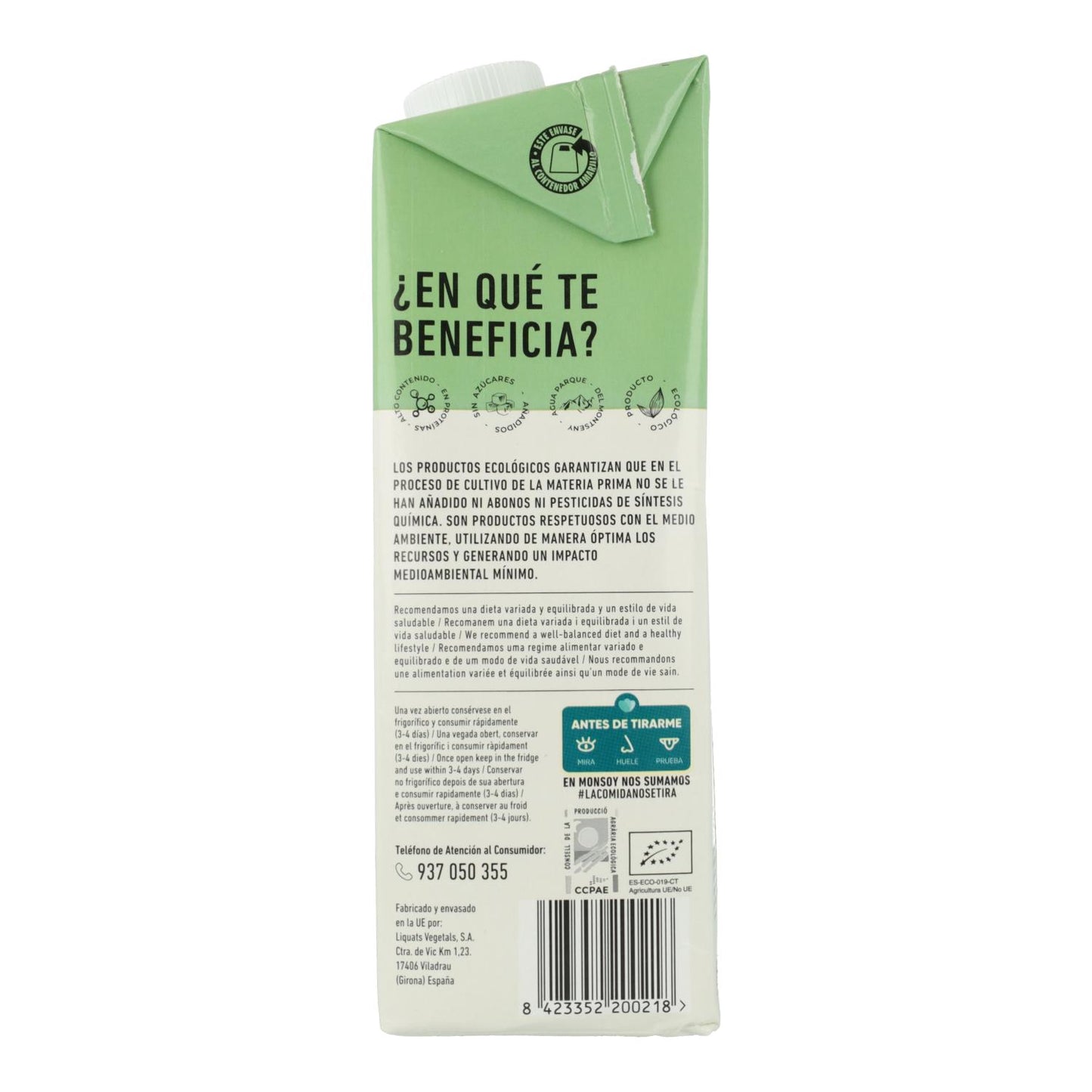 Bebida Soja BIO Monsoy 1L