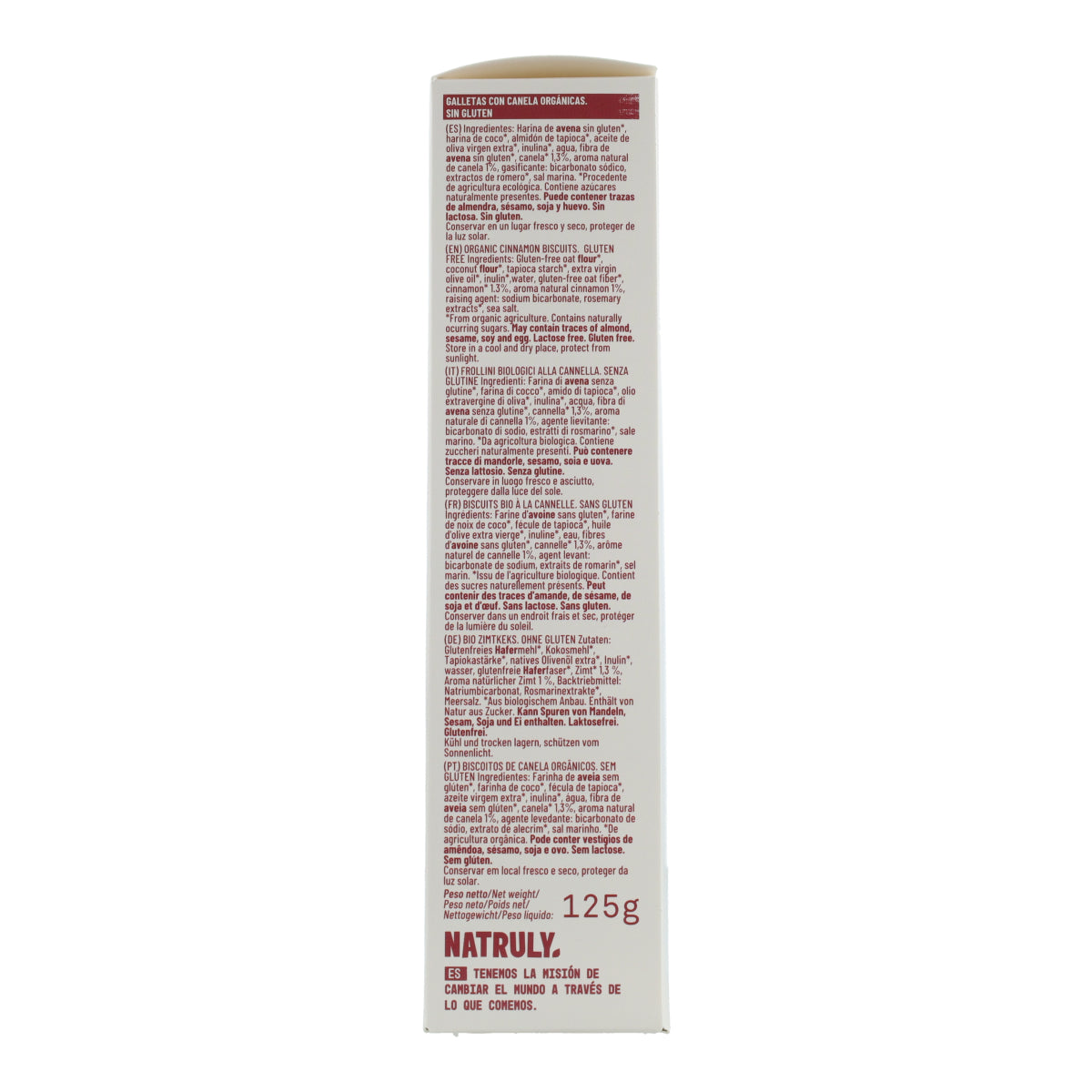 Biscotti biologici al gusto di cannella Natruly 125 g