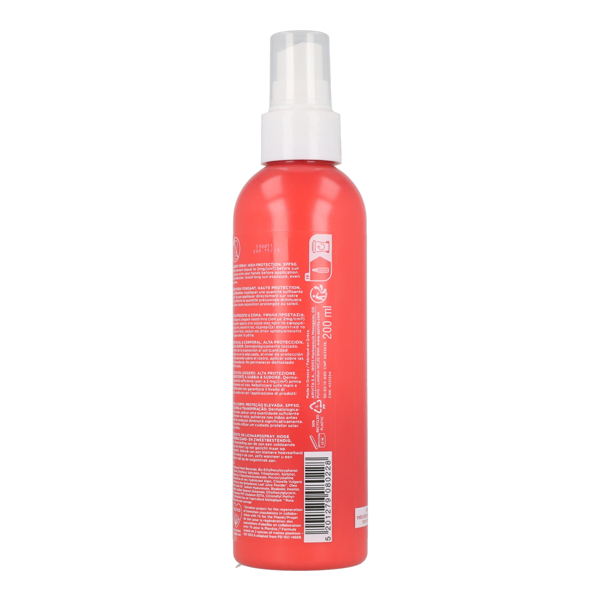 Spray solare Hydra Melting SPF50 Apivita 200 ml