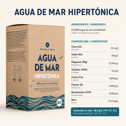Planeta Huerto Acqua di mare ipertonica 20 L
