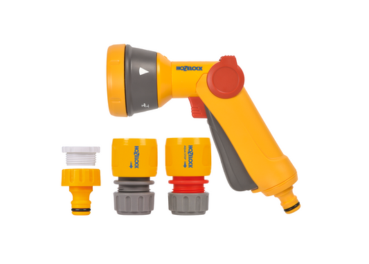 Kit pistola Multi Spray + conectores de 15 mm Hozelock