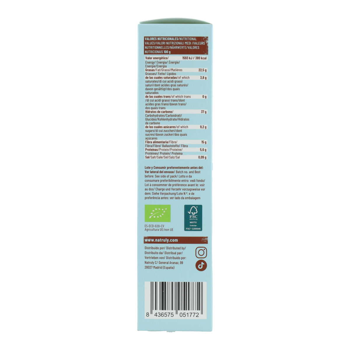 Biscotti al cacao BIO Natruly 125 g
