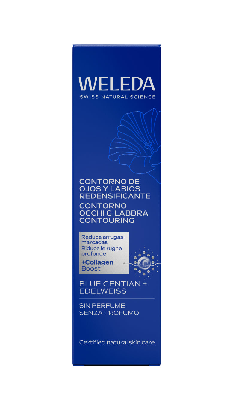 Contorno occhi e labbra ridensificante alla genziana blu e stella alpina Weleda 10 ml