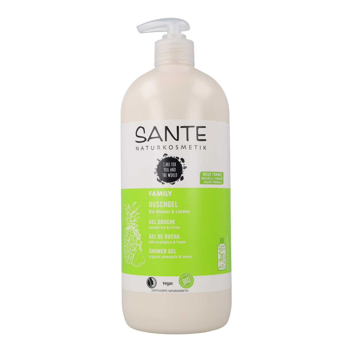 Gel doccia biologico all'ananas e limone Sante 950 ml