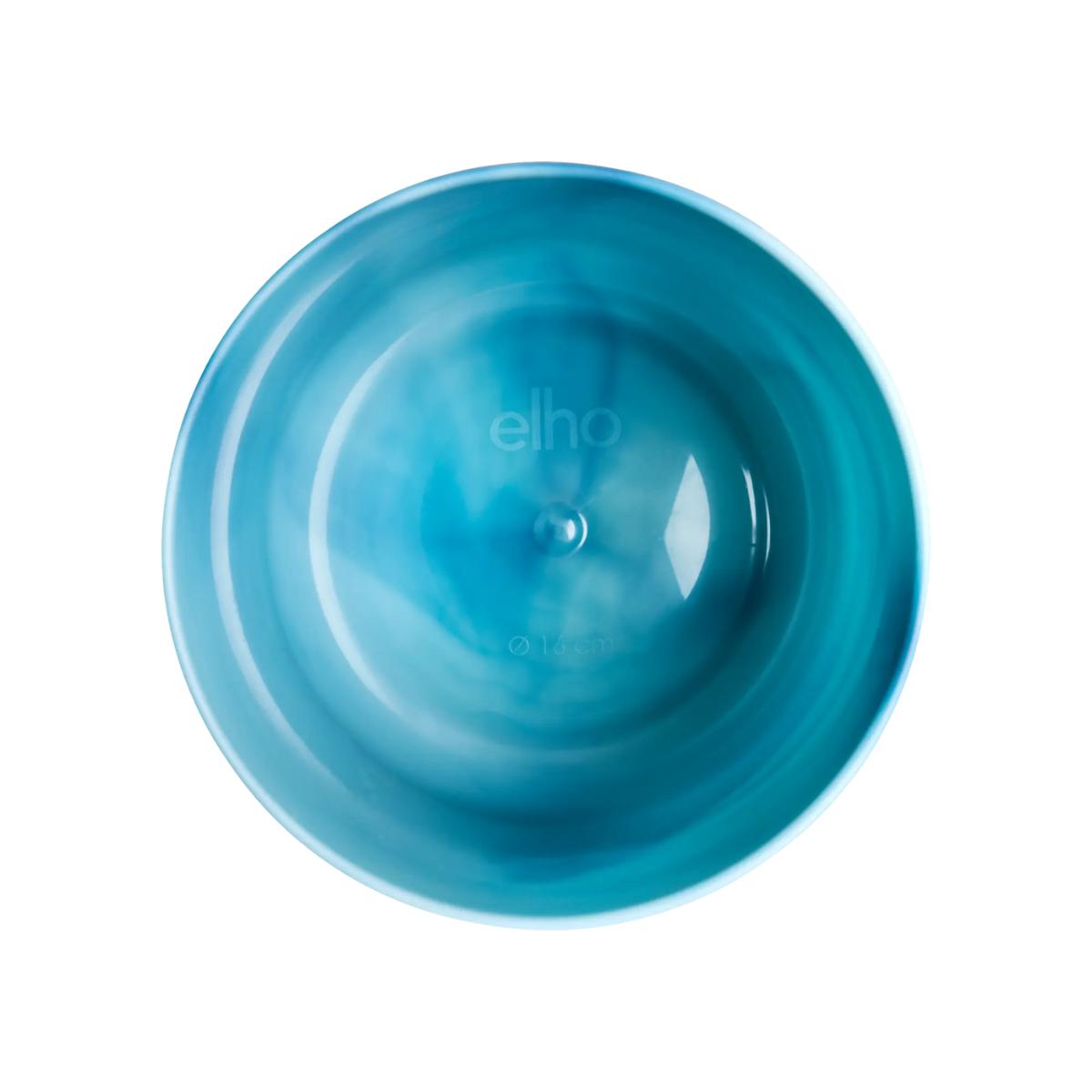 Macetero reciclado Ocean Round Elho azul atlántico 18 cm