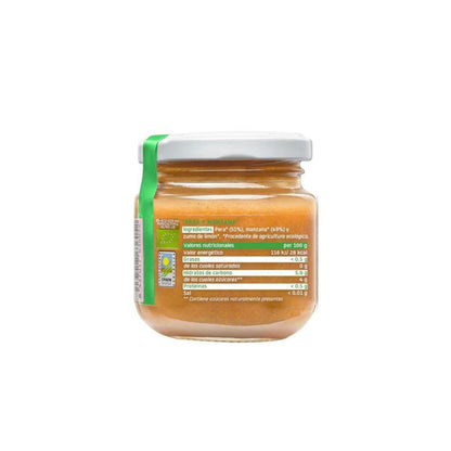 Pack 12x Tarrito BIO pera y manzana +6 meses Smileat, 130g