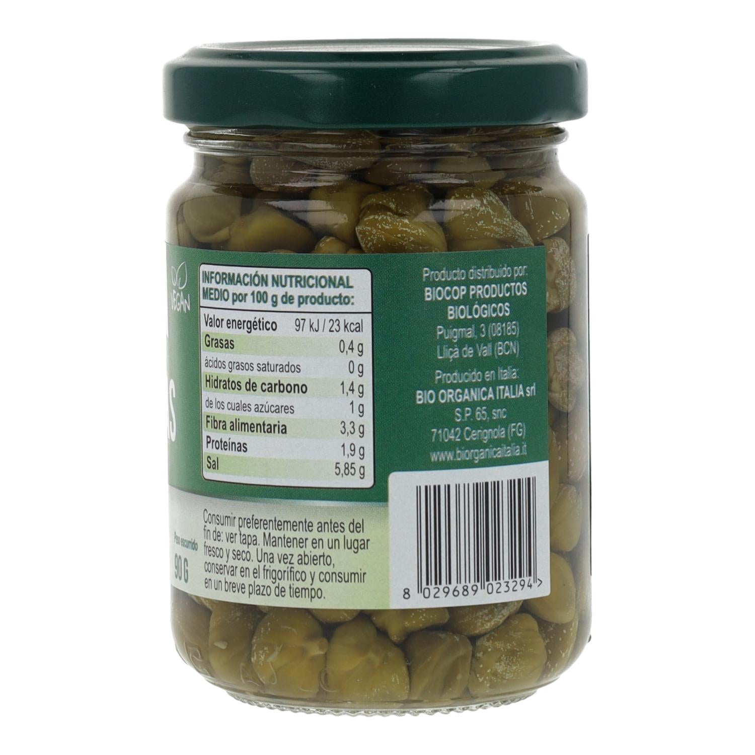 Alcaparra en Vinagre Bio Organica Italia 140 gr