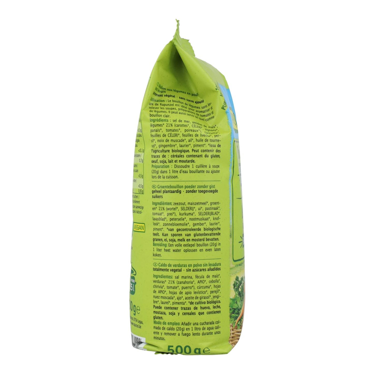 Caldo de Verduras Sin Levadura Brodo Rapunzel 500 g