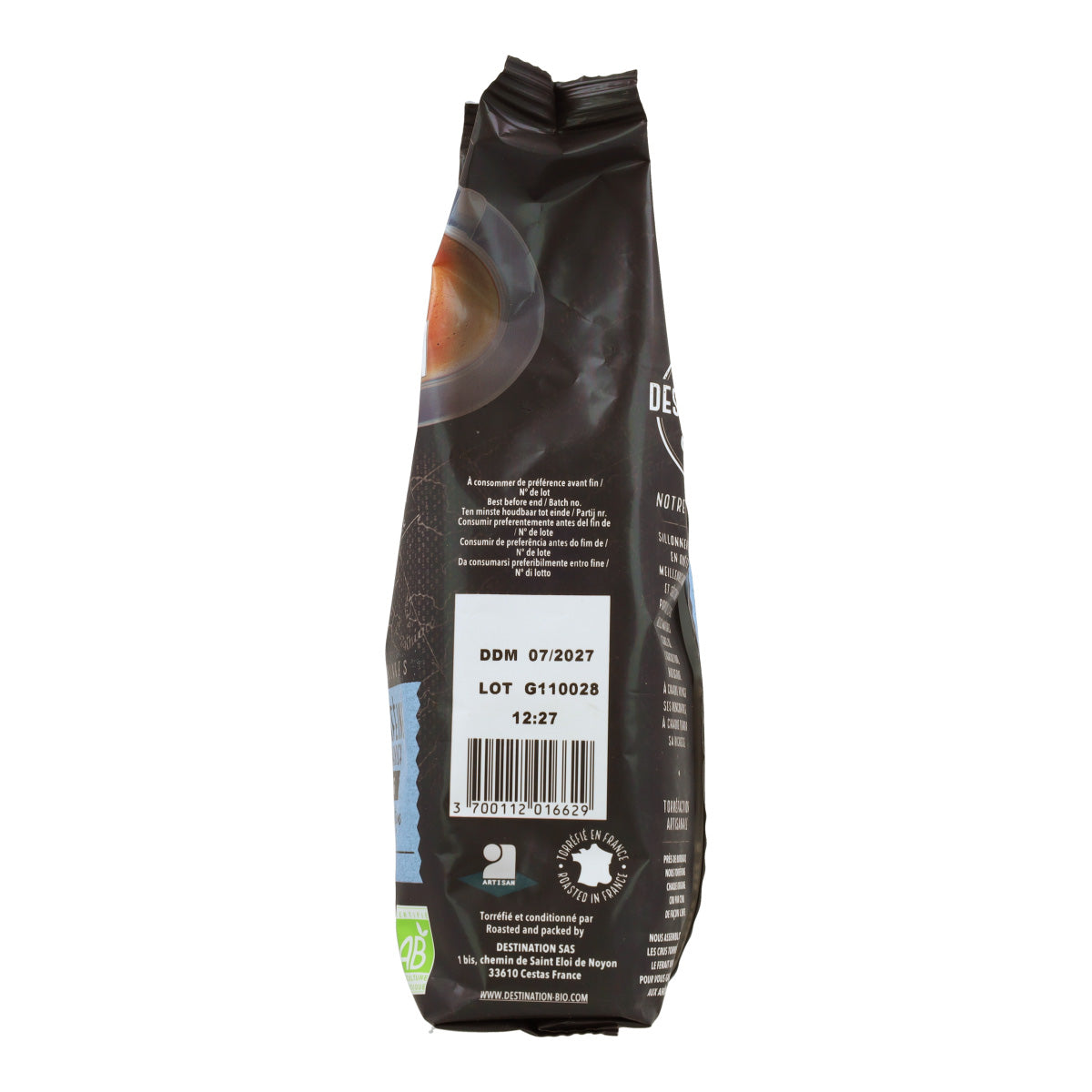 Café en Grano Descafeinado 100% Arábica Bio Destination 250 g