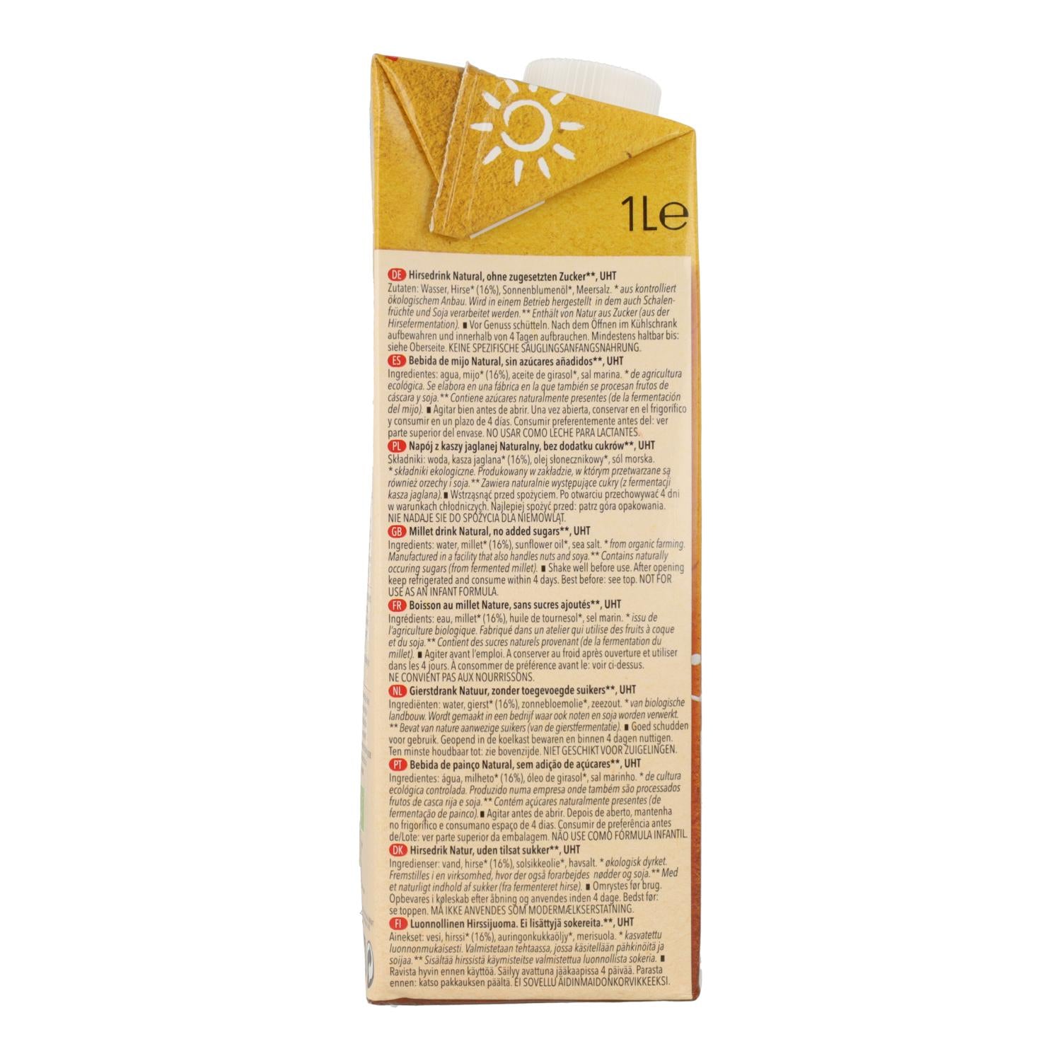Pack 6 uds Bebida Mijo Bio Natumi 1L