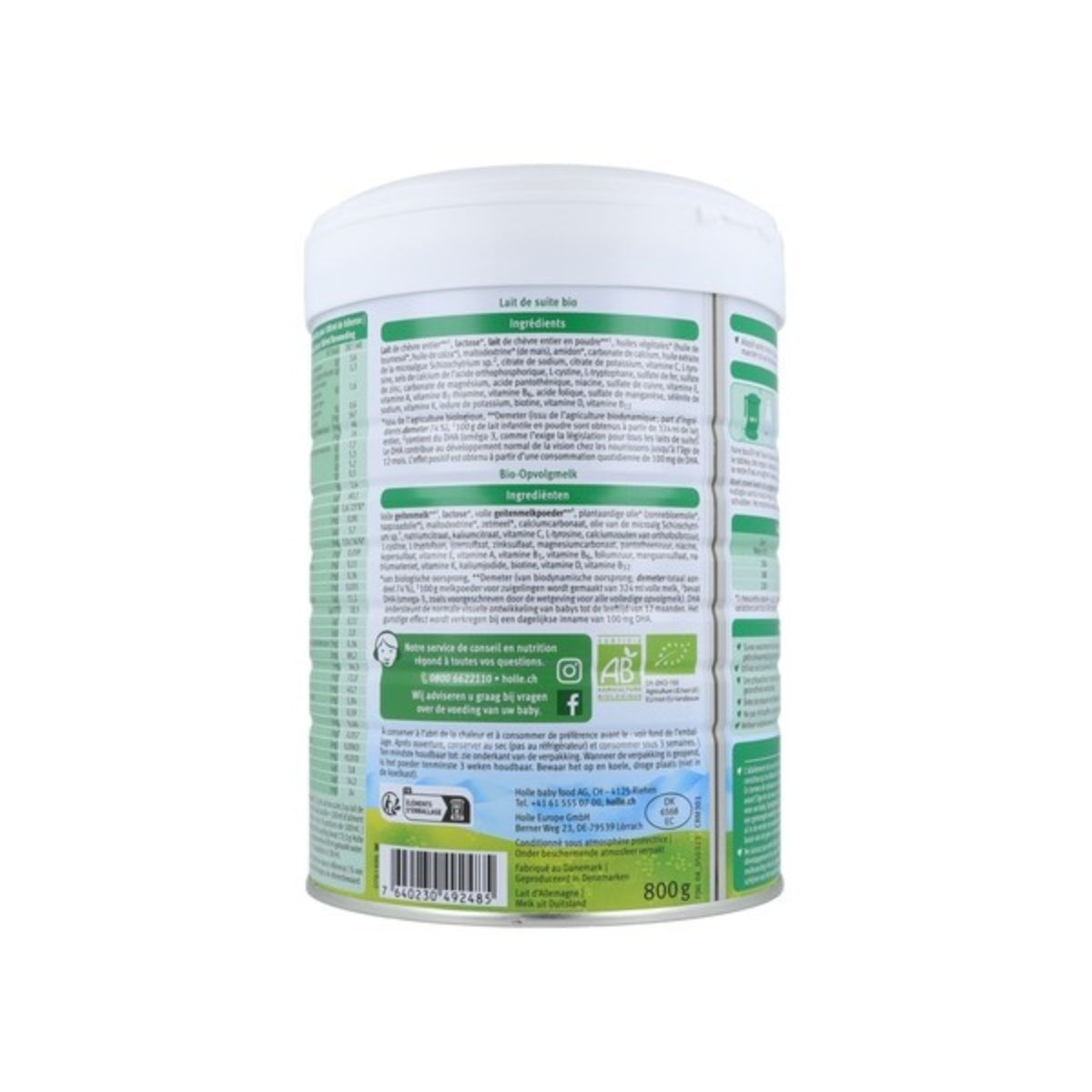 Leche de Continuación de Cabra 2 (después del 6º mes) LATA, Holle, 800g