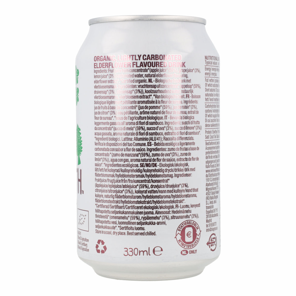 Bibita biologica al sambuco Whole Earth 330 ml