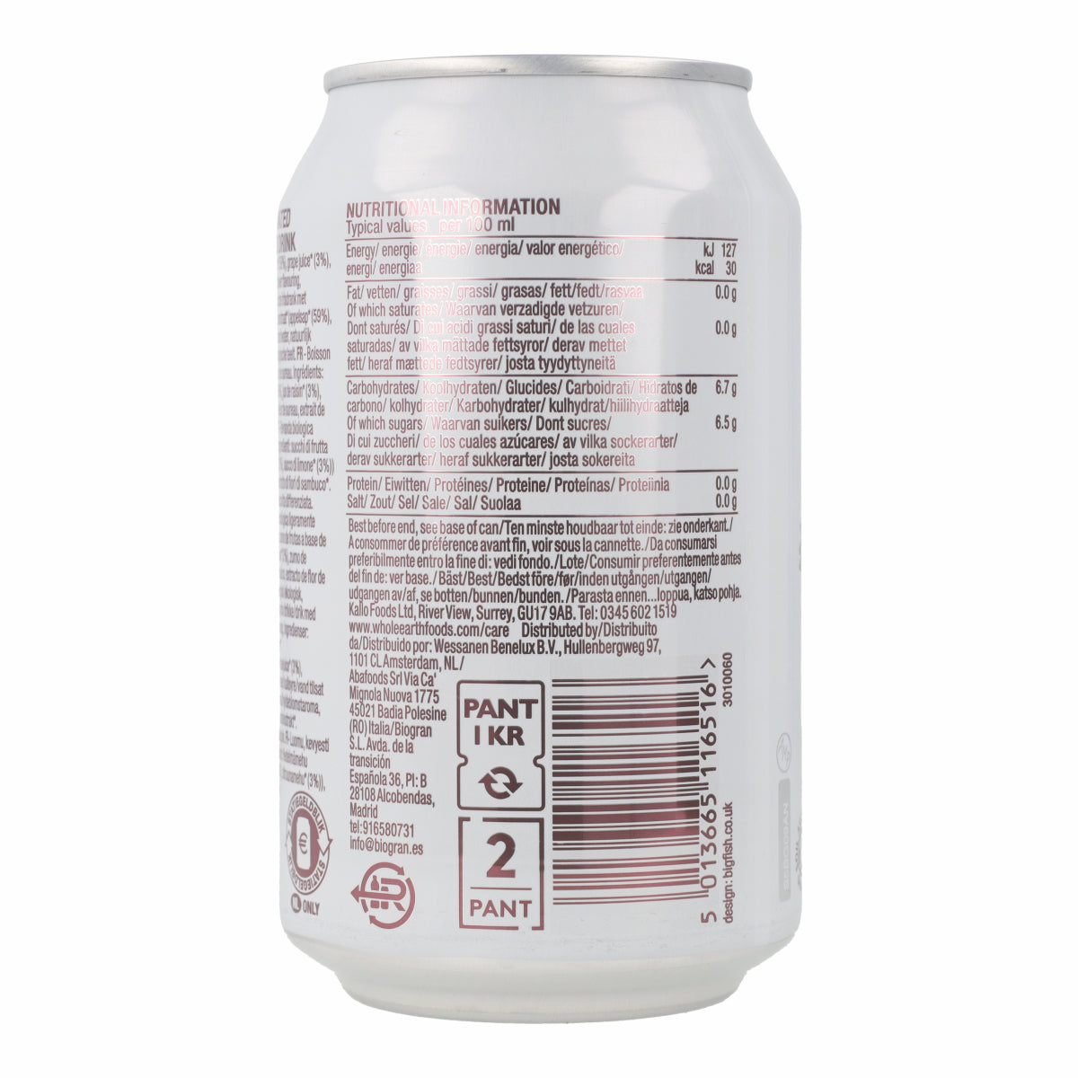Bibita biologica al sambuco Whole Earth 330 ml