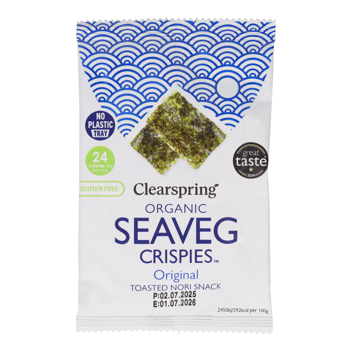 Snack di alga nori tostata biologica Clearspring 4 g