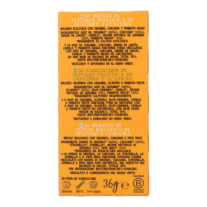 Infuso di zenzero e curcuma BIO Cupper 20 bustine